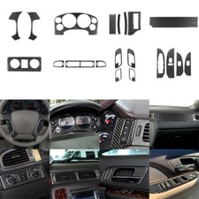 23pcs Real Carbon Fiber Interior Trim Kits For Silveradotahoesierra 2007-2013