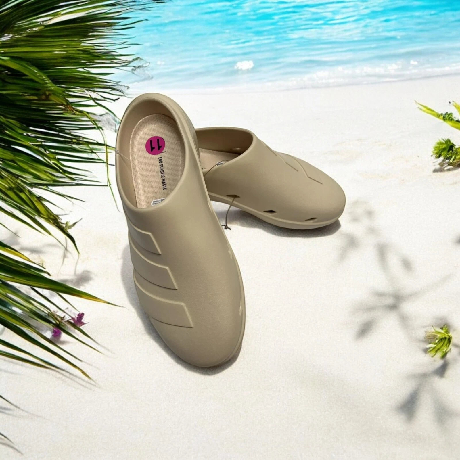 ADIDAS Zoccoli Adicane unisex beige slide zoccolo HQ9916 US 11 M 12W ~ senza scatola