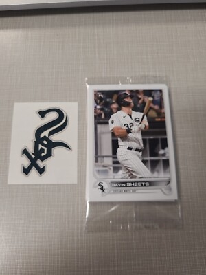 2022 Chicago White Sox Team Giveaway Gavin Sheets Set And White.Sox Tattoo