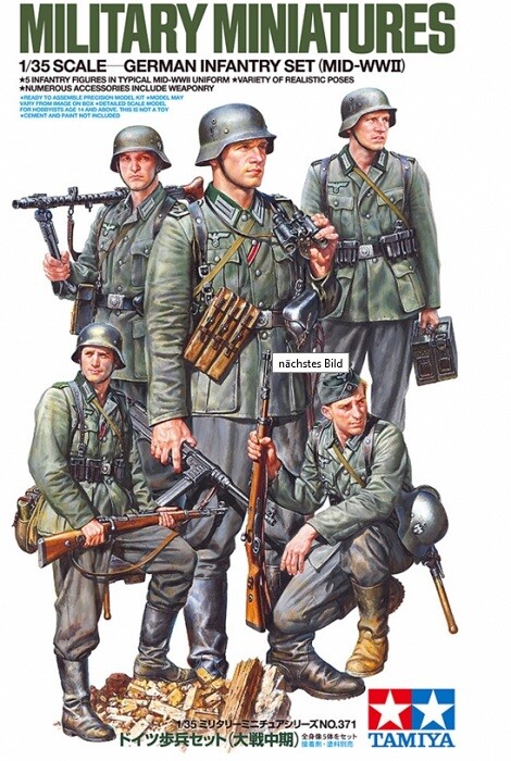 Tamiya 35371 - 1/35 WWII Figure Set German Infantry 1941/1942 - New