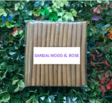 Sandalwood & Rose Incense Dhoop Sticks-100% Natural bambooless Dhoop Sticks