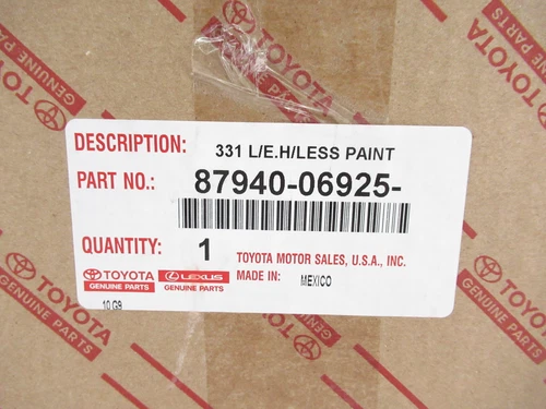 Genuine OEM Toyota 87940-06925 Driver Side Mirror Assy 2007-2011 Camry