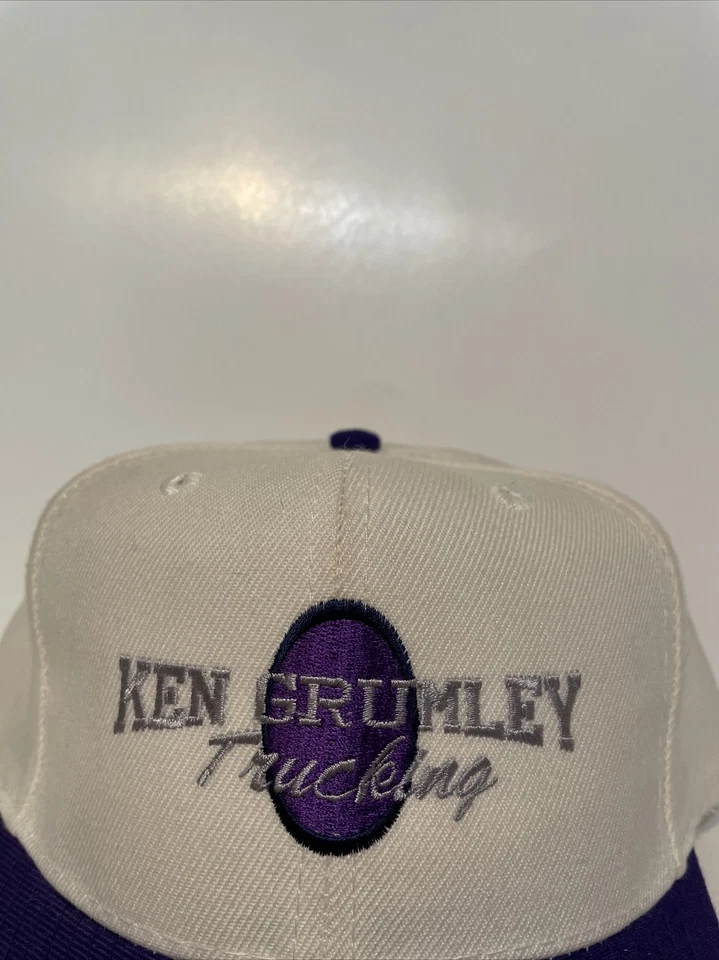 Sombrero de camionero vintage bordado Ken Grumley camión Snapback lana y acrílico Foto 2 de 4