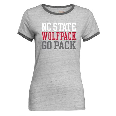 NCAA Tomboy Women's Ringer Short Sleeve TeeNorth Carolina State WolfpackCharc...
