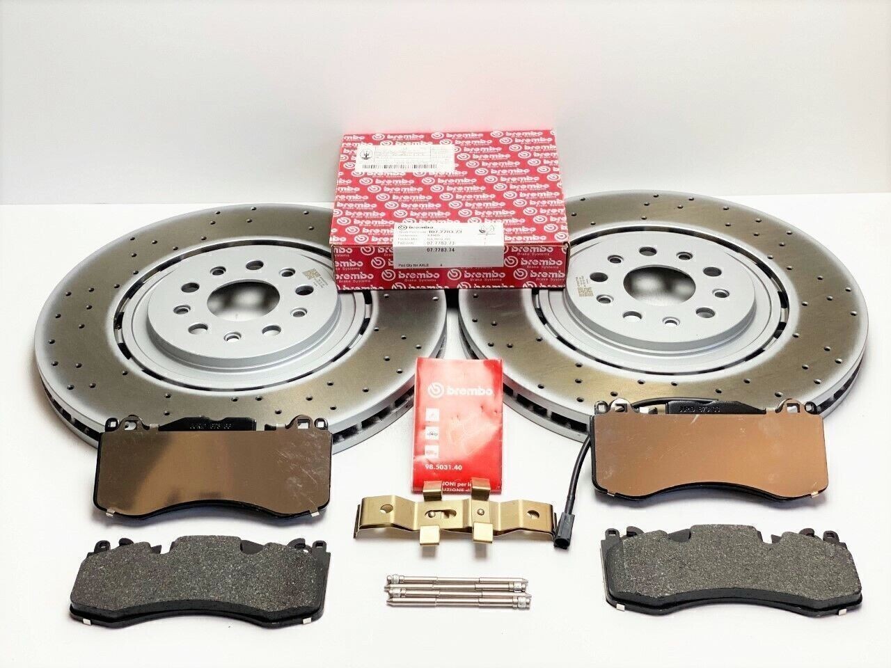 OEM 2013-21 Maserati Quattroporte GTS Front Brake Pads Rotors Genuine 670030936