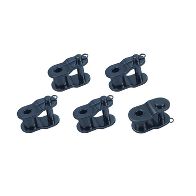 #35 Offset Half Link Roller Chain - 3/8'' Pitch, Carbon Steel, 5-Pack