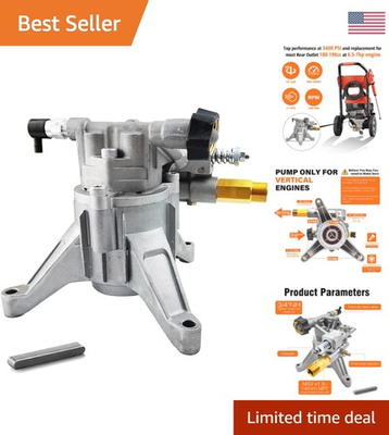 #ad Universal Pressure Washer Pump 3400PSI Fits Popular Brands with Pre Filled Oil $101.99