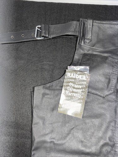Vintage Pro Raider Leather Chaps NWTs. Black XXL. - Bild 23 von 24