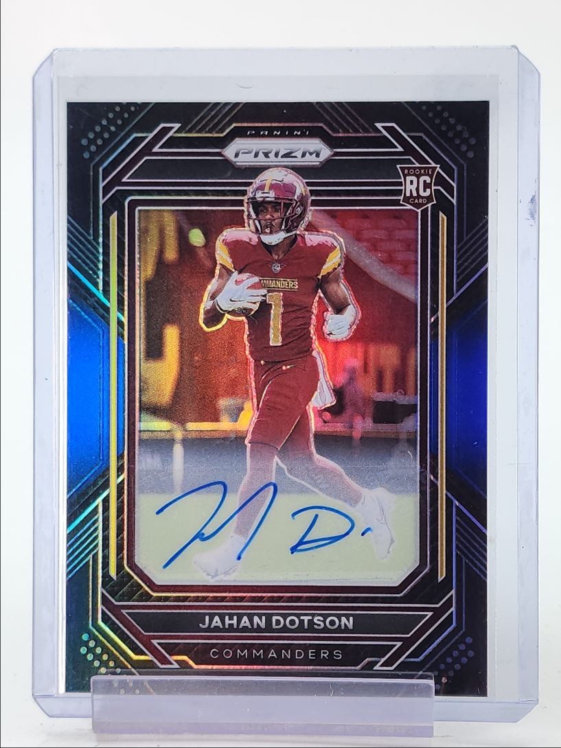 JAHAN DOTSON 2022 CHRONICLES PRIZM BLACK ROOKIE BLUE RC AUTO /25 Q3977