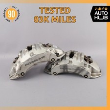 10-23 Porsche Panamera Cayenne Macan Front Brake Calipers Set 7pp615123 Oem 10-23 Porsche Panamera Cayenne Macan Front Brake Calipers Set 7pp615123 Oem