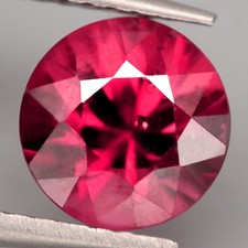 1.17Ct. Natural Rhodolite Garnet Hot Pink Purple Round Unheated Africa Luxurious