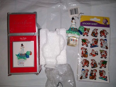 Clintons Schneemann Christbaumschmuck Punze Andenken Weihnachtsmann Aufkleber