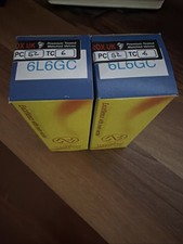 2x 6L6GC JJ Electronic (Matched Pair) Vacuum Power Tubes Valves Tested Working
