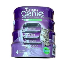 Litter Genie Cat Litter Disposal System- Pack of Four 4 Standard Refills New