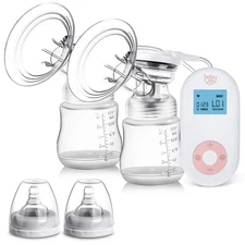 Costway Electric Double Breast Pump Breastfeeding Pump w/ Massage Modes