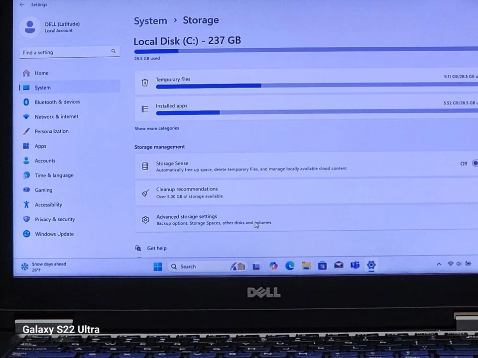 DELL LATITUDE E7250 13.3'' SCREEN RAM 8GB STORAGE 256 (SSD) CORE i3 5thGEN WIN11 - Image 3 of 4