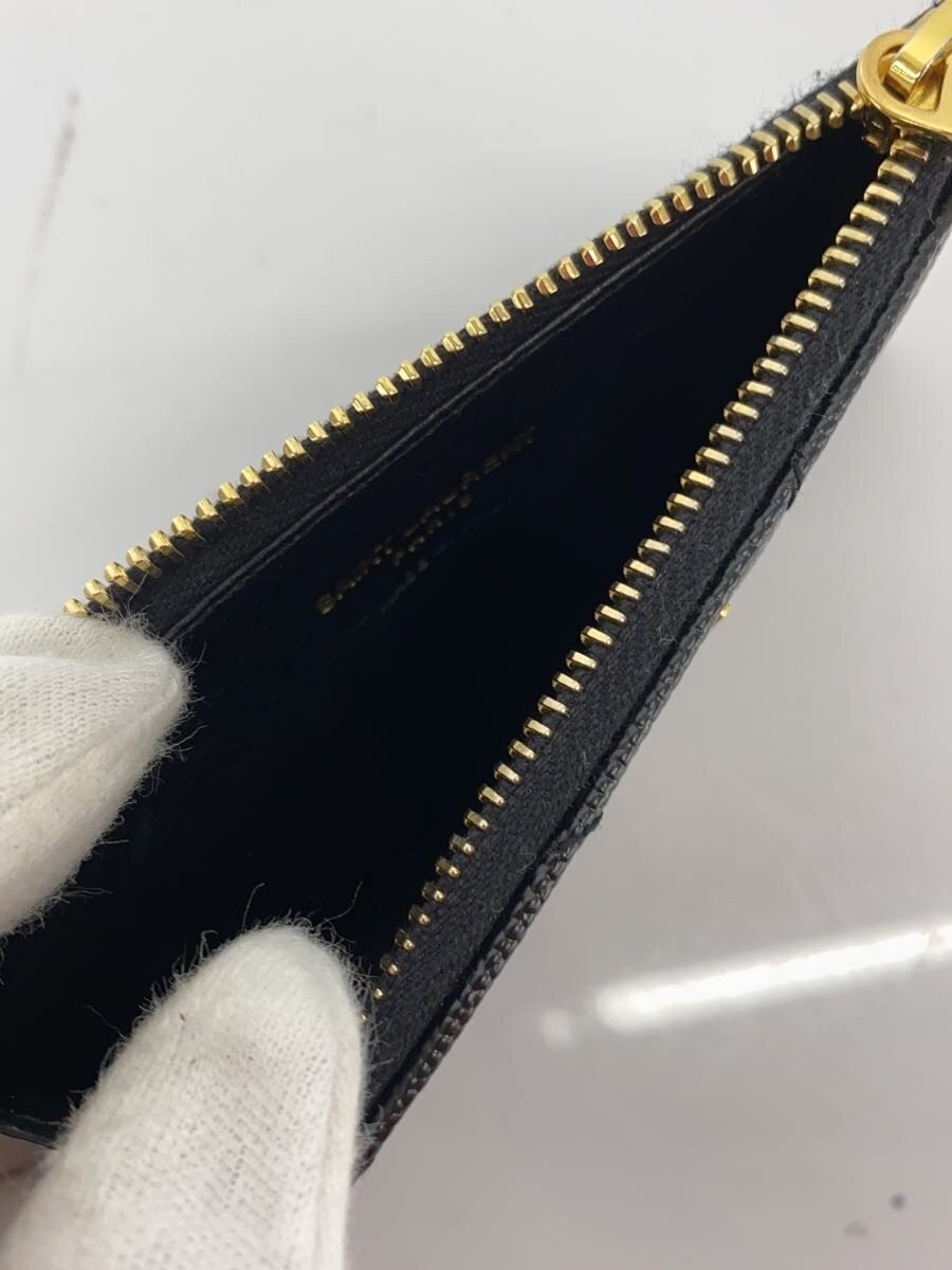 SAINT LAURENT Fragment Case, Caviar Skin, Card Case, Leather, Black, Women's thumbnail 5