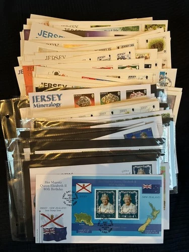 Jersey collection of FDC's, job lot of over 170 between 1990-2006 with hi vals