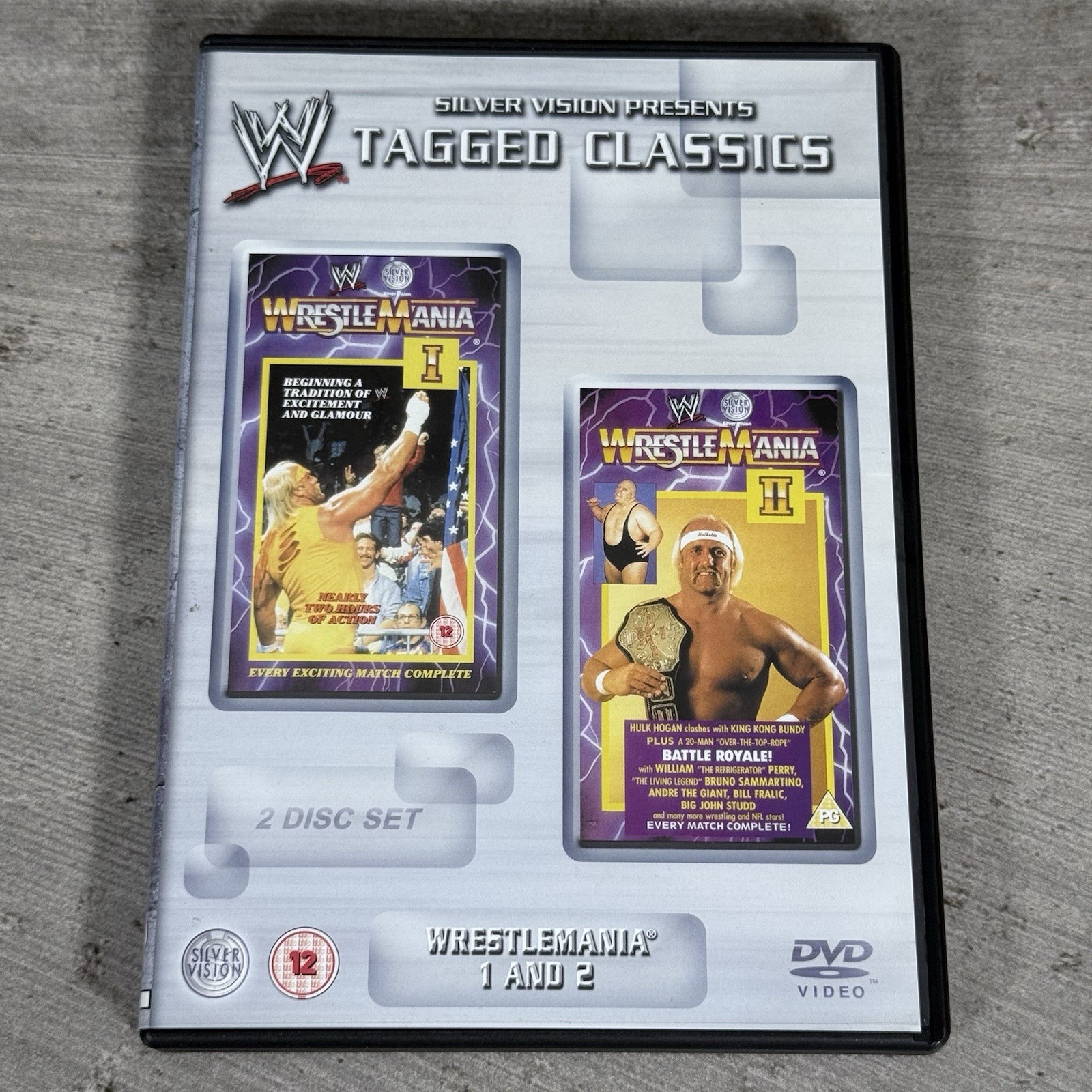 WWE Tagged Classics WrestleMania 1 and 2 DVD - Silver Vision Wrestling Rare