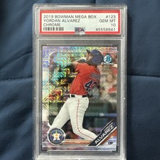 2019 Bowman Mega Box Yordan Alvarez Chrome Mojo Refractor PSA 10 #123 Astros,RC