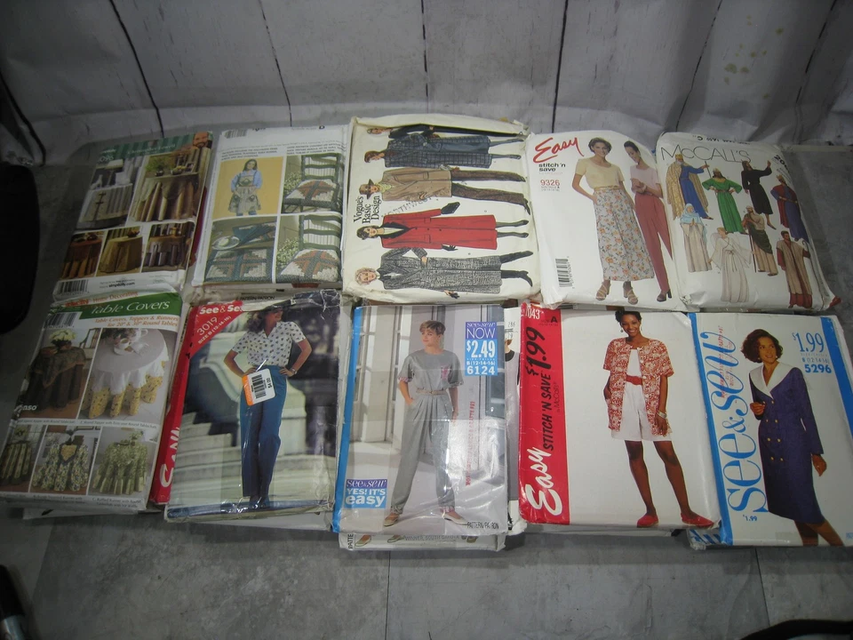 Vintage Sewing Pattern Lot 79 Womens Dresses Tops Pants Simplicity McCalls Easy - Image 4 of 4