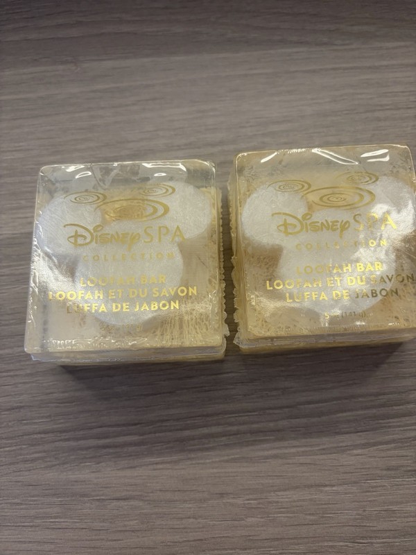 Two Disney Spa Mickey Mouse Loofa Bar-Creamy Coconut