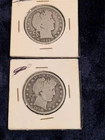 2 barber half dollars 1898 and a 1902
