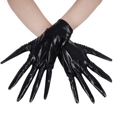obmwang Halloween Ghost Claw Gloves Metallic Long Fingered One Size, Black