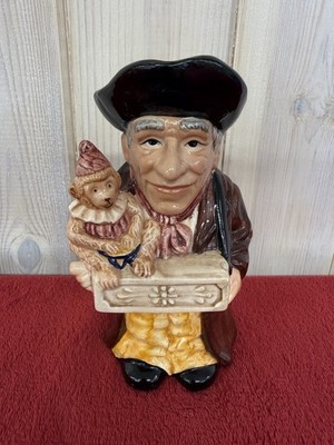 Toby Krug Orgelschleifer mit Affe sitzend von Leonardo 6 Zoll groß Sammlerstück