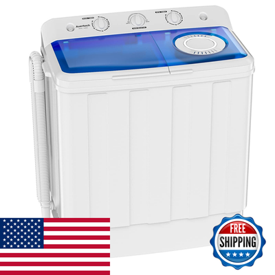 #ad Auertech Portable Washing Machine 28Lbs Twin Tub Washer Mini Compact Laundry $311.28