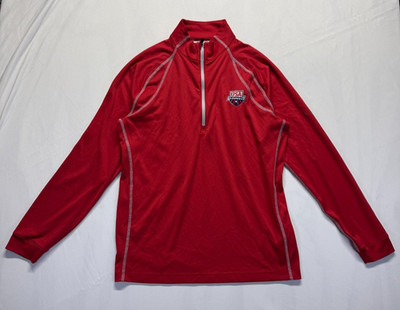 Columbia Olympics USA Swimming Team Top Mens Medium Red Quarter Zip Athleisure