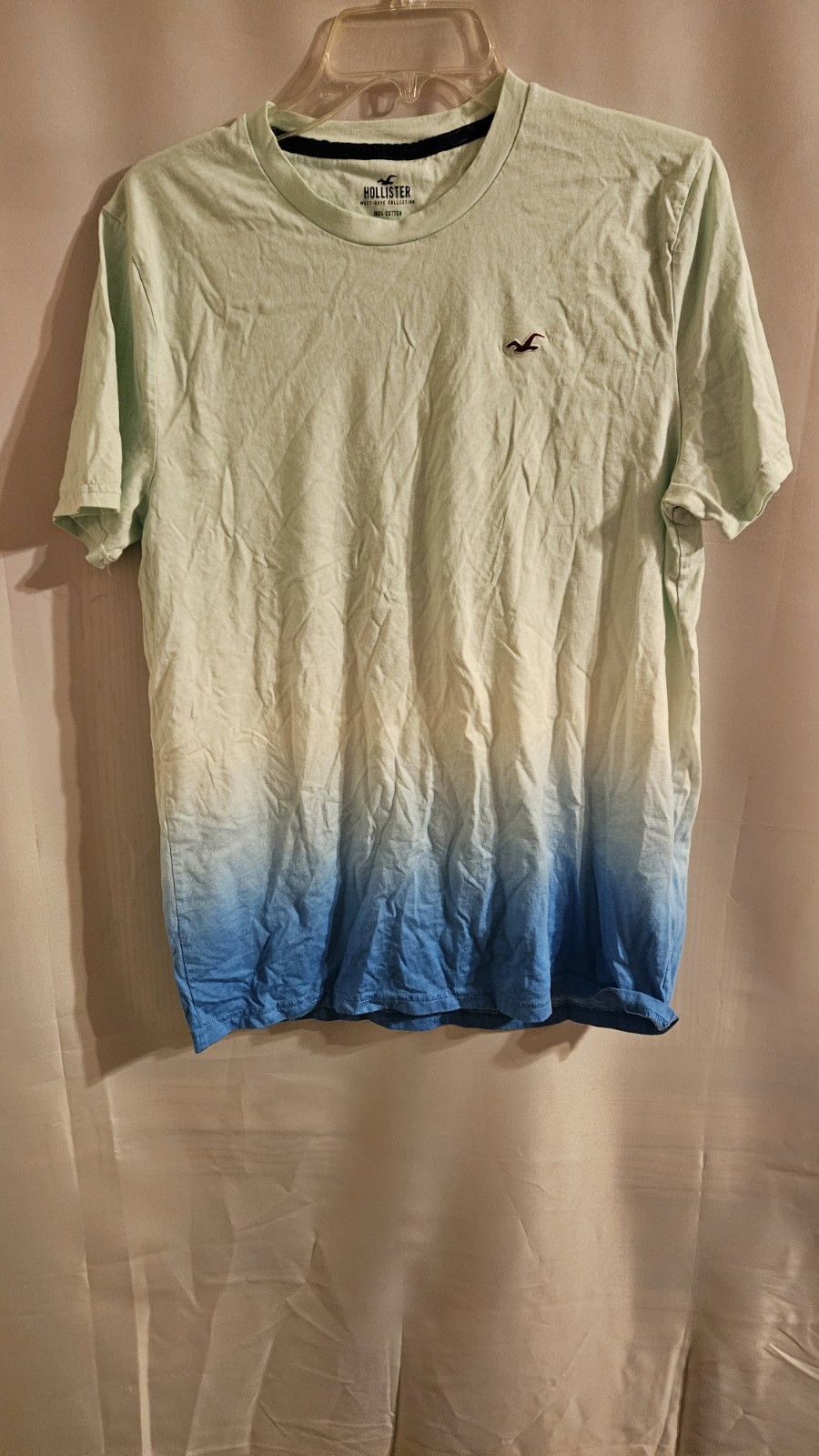 Mens Hollister Size Large Blue And Green Ombre T Shirt