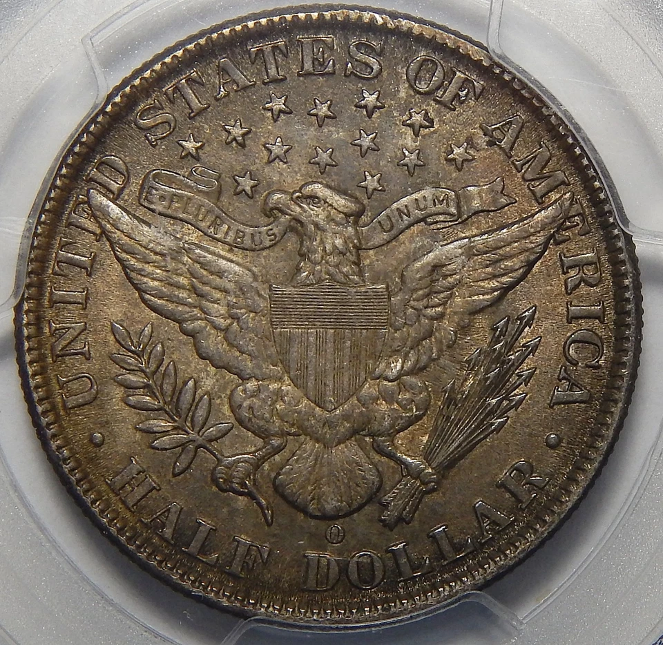 1907-O PCGS/CAC AU58 BARBER HALF DOLLAR - Image 2 of 4
