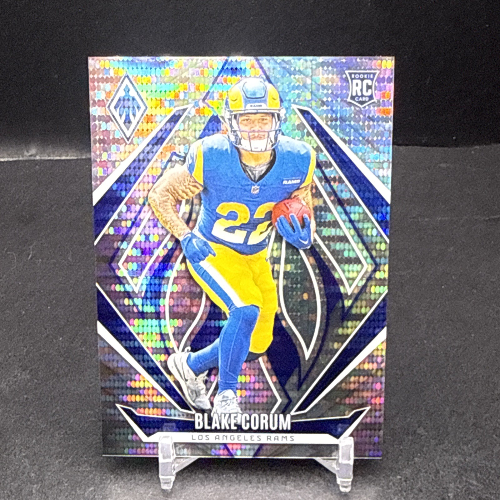 Blake Corum 2024 Panini Phoenix Football RC #158 Pulsar SP 188/200 Rams BW3