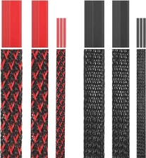 96Ft Wire Loom Braided Cable Sleeve Covers Cord Management with 127 Pieces Tube