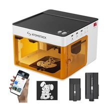 Atomstack P1 Dual Laser Engraver,5W Diode and 1.2W Infrared Portable Laser En...