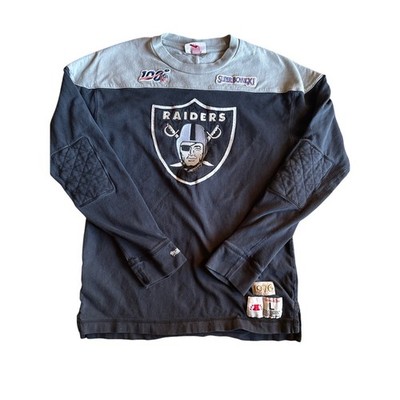 NFL Raiders Mitchell & Ness 1976 Super Bowl XI Heavy Cotton L Black Long Sleeve