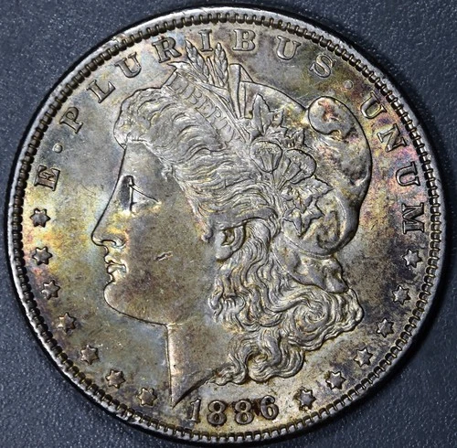 1886 $1 MORGAN SILVER DOLLAR KM# 110 Grade:  AU++  A6246
