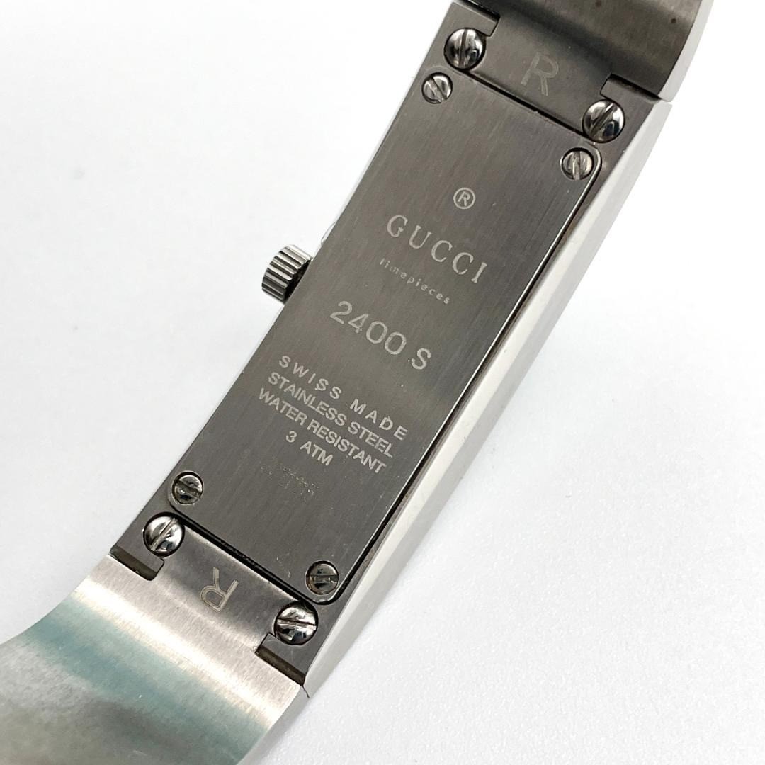 Gucci 2400 ステンレススチール クォーツ腕時計 バングル Gucci 2400
