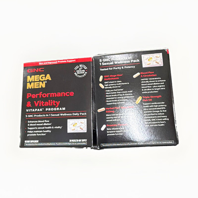 GNC Mega Men Vitapak Performance & Vitality 30 Packs Fish Oil Maca Root