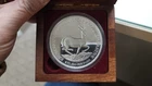 1987 South Africa Krugerrand 20th Anniversary 5 Oz .999 Silver Proof Box
