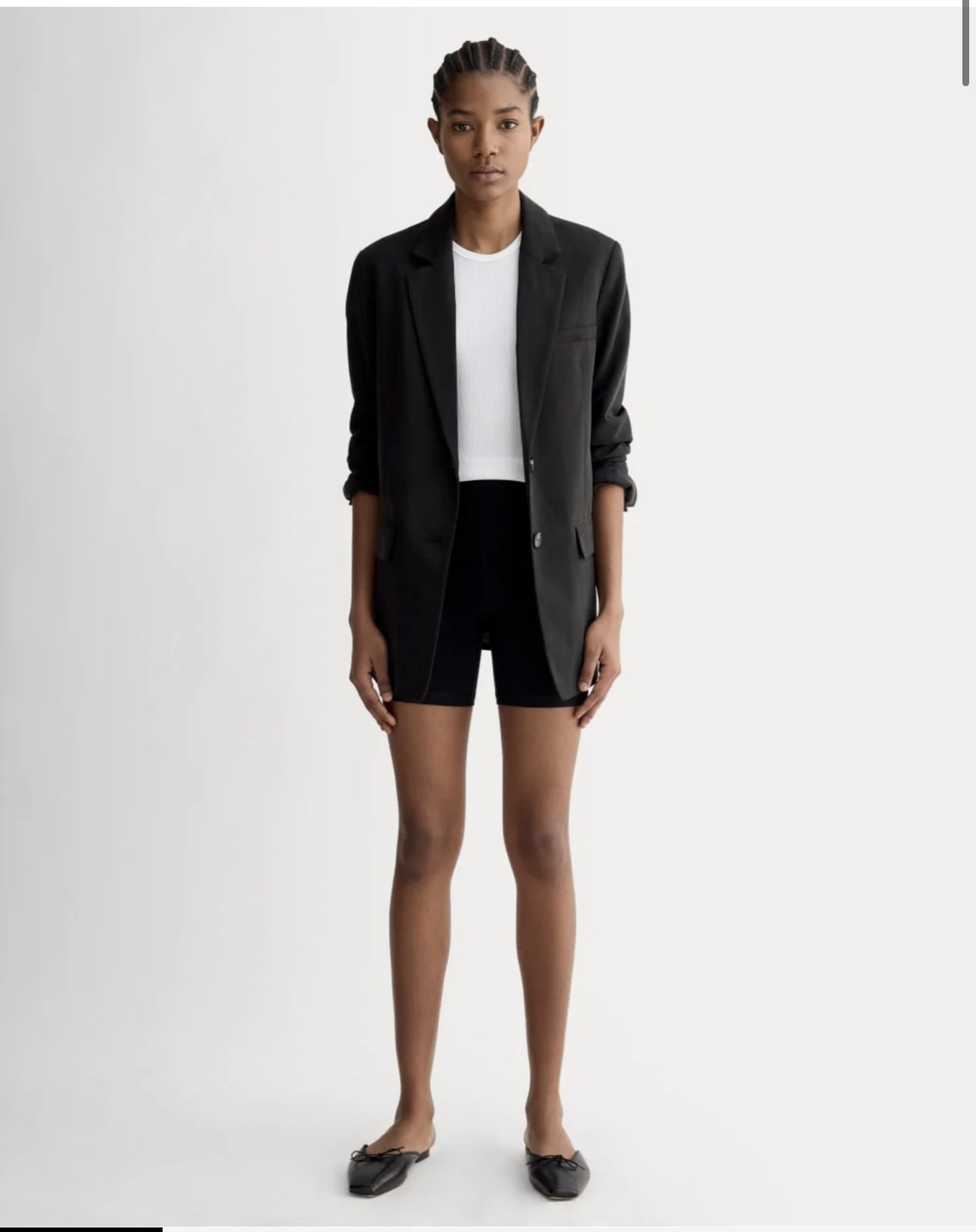 Everlane Shorts Womens XS Black Perform Bike Short High Rise Recycled Nylon