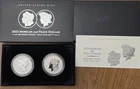 2023 Morgan & Peace Dollar Silver Reverse Proof 2 Coin Set With Box And COA