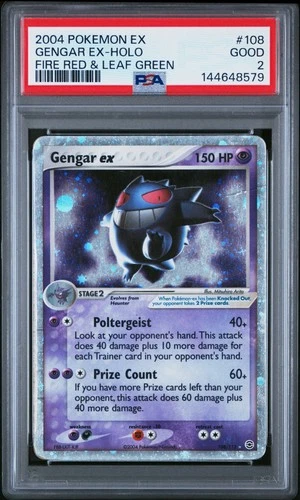 PSA 2 Gengar ex 108/112 2004 FireRed & LeafGreen Ultra Rare Pokemon Card
