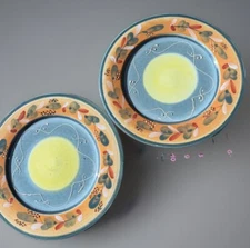 Gibson Elite Madrigal Plate 11” 3D Floral Pattern Excellent Cond Set Of 2