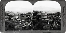 1906 SAN FRANCISCO PRESIDIO PANORAMA VIEW with HOMES,BARRACKS,WAREHOUSE~NEGATIVE