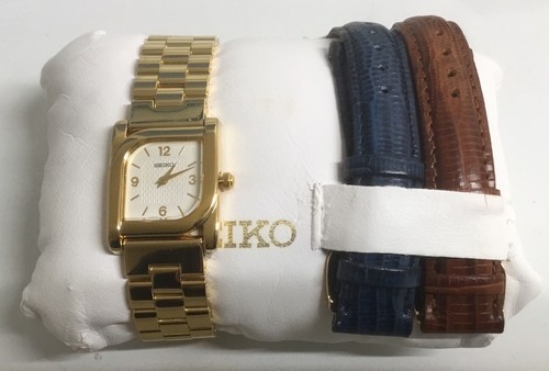 SEIKO Womens Watch Wristwatch w/3 Straps NEW W/Original Box & Papers - Picture 6 of 11
