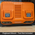 Tool Storage- Pegboard Mount For Ridgid R86095 AC86095 Dual Battery Charger