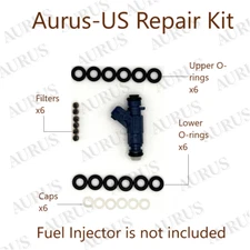 x6 FUEL INJECTOR REPAIR KITS FOR 00-08 Mercedes C240 CLK320 E320 ML320 SLK320 V6