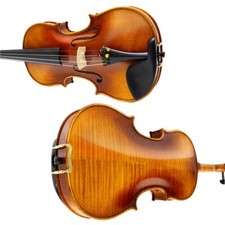 4/4 Ebony Parts Flamed Maple Violin with Carrying Case and Bow Handmade Violin